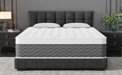 Gray Queen Mattress, 12 Inch Queen Size Hybrid Memory Foam Mattress1