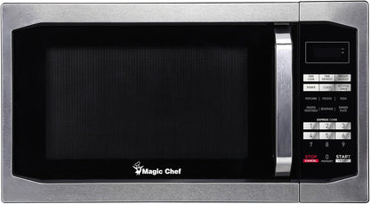 1.6 Cu. Ft. Countertop Microwave with Stainless Door | Countertop Microwave Oven, Stainless Steel, 1100W, Child Safety Lock, Defrost, Memory Function, Timer1