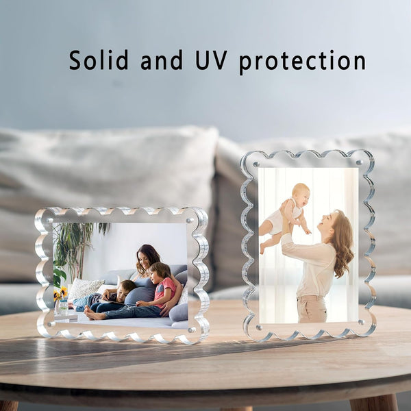 3 Pack 4X6 Acrylic Picture Frame, Double-Sided Tabletop Display4
