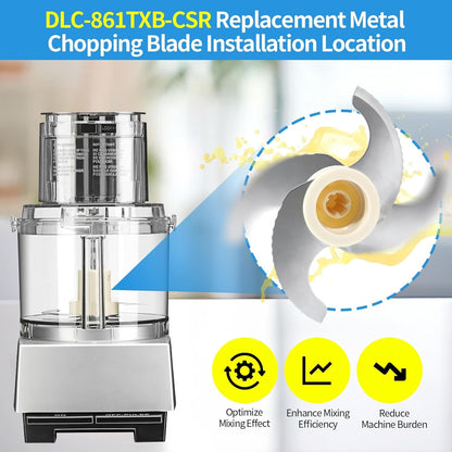 DLC-861TXB-CSR Chopping Blade Compatible with Cuisinart 11-Cup Processor | Stainless Steel Food Chopper Cutter for DLC-8 DFP-11 DLC-2011 Series Food Processor Replacement Blade5