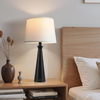 Modern Touch Lamps for Nightstand, 3 Way Dimmable Bedroom Lamp Set of 24