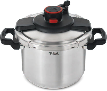 Clipso Stainless Steel Pressure Cooker, 6.3 Quart, Recipe Book, Steam Basket, Easy-Open Lid, Secure Locking System, Adjustable Pressure Valve, Induction Cookware, Pots and Pans, Kitchen, Silver1