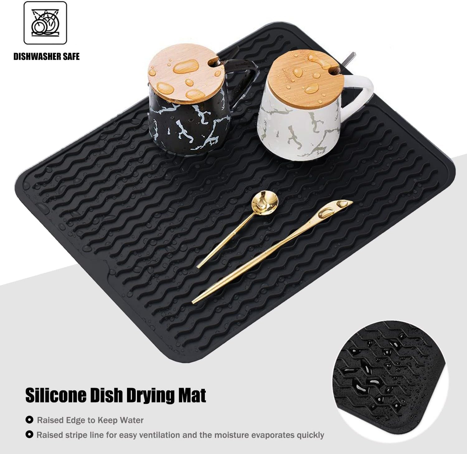 silicone-dish-drying-mat-non-slip-easy-clean-sink-mat-black-16-x-12-quick-dry-ridges-large-heat-resistant-dish-drainer-mat-for-kitchen-counter-hangable-roll-up-for-storage-dishwasher-safe