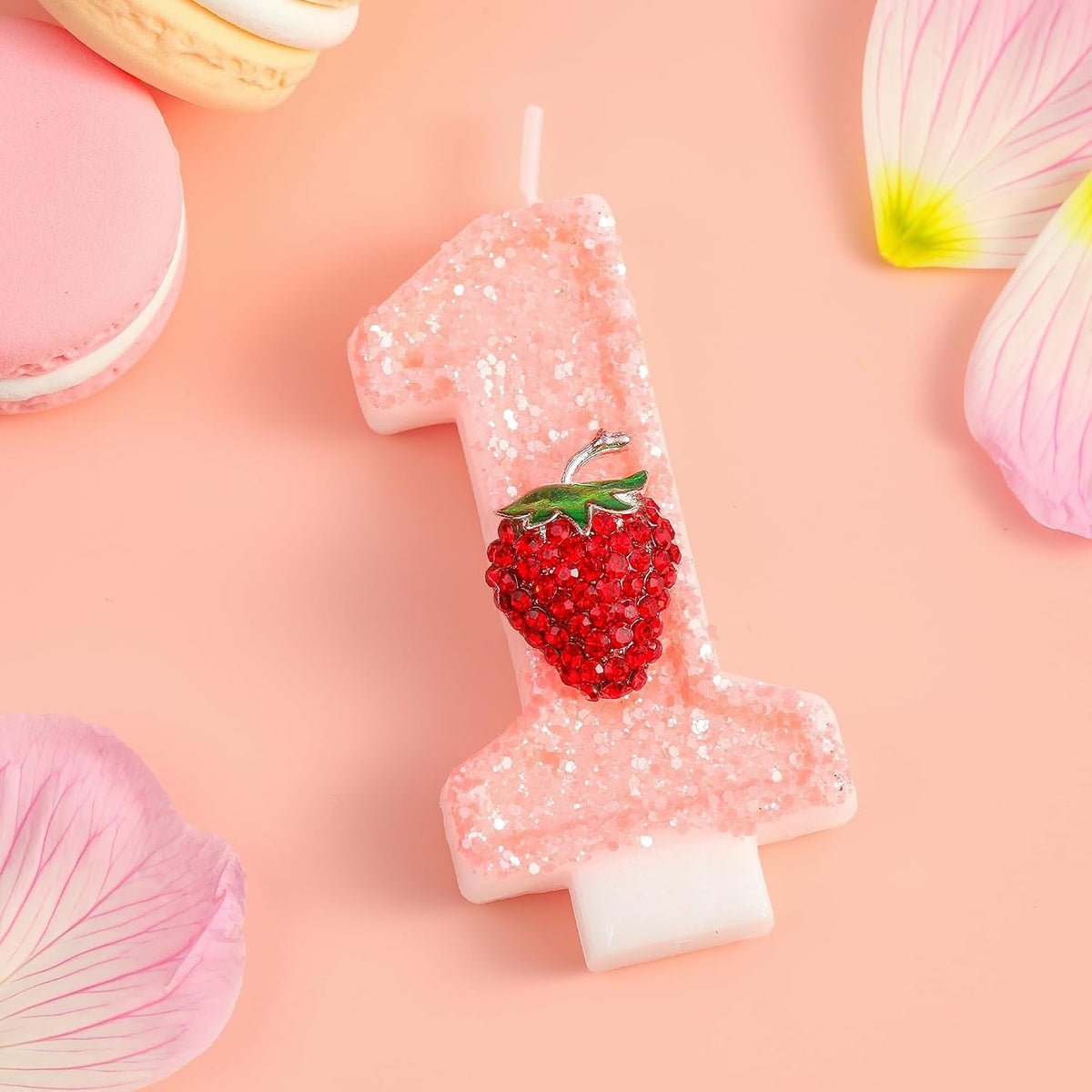 number-1-strawberry-birthday-candles-strawberry-themed-number-candles-cake-number-candles-party-celebration