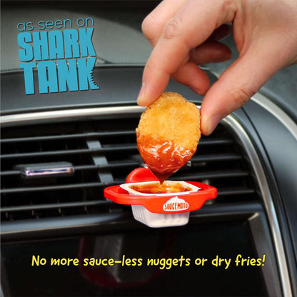 Dip Clip | an In-Car Sauce Holder for Ketchup and Dipping Sauces. as Seen on Shark Tank (2 Pack, Black)2