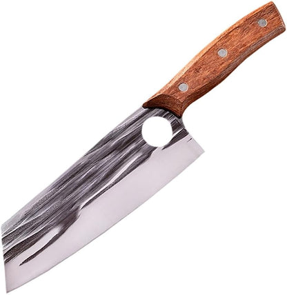 Meat Cleaver, 7 Inch High Carbon Steel Chef Knife Forged Cleaver Slicing Peeling Full Tang Handle Meat Vegetable Sushi Cutter1
