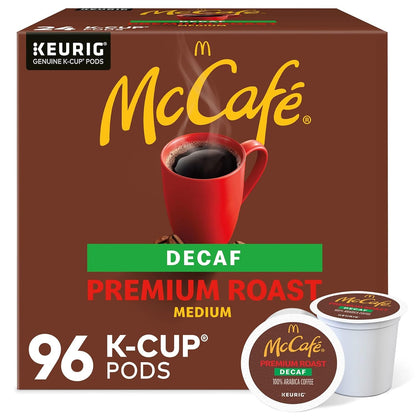 Premium Roast Decaf Coffee, Single Serve Keurig K-Cup Pods, Decaffeinated, 96 Count (4 Packs of 24)1