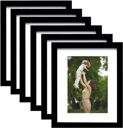 8X10 Black Picture Frame Set of 6, Wall or Tabletop1