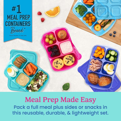 Bentgo Easyboxes Stackable 5-Compartment Lunch Boxes, 8-Piece Set2