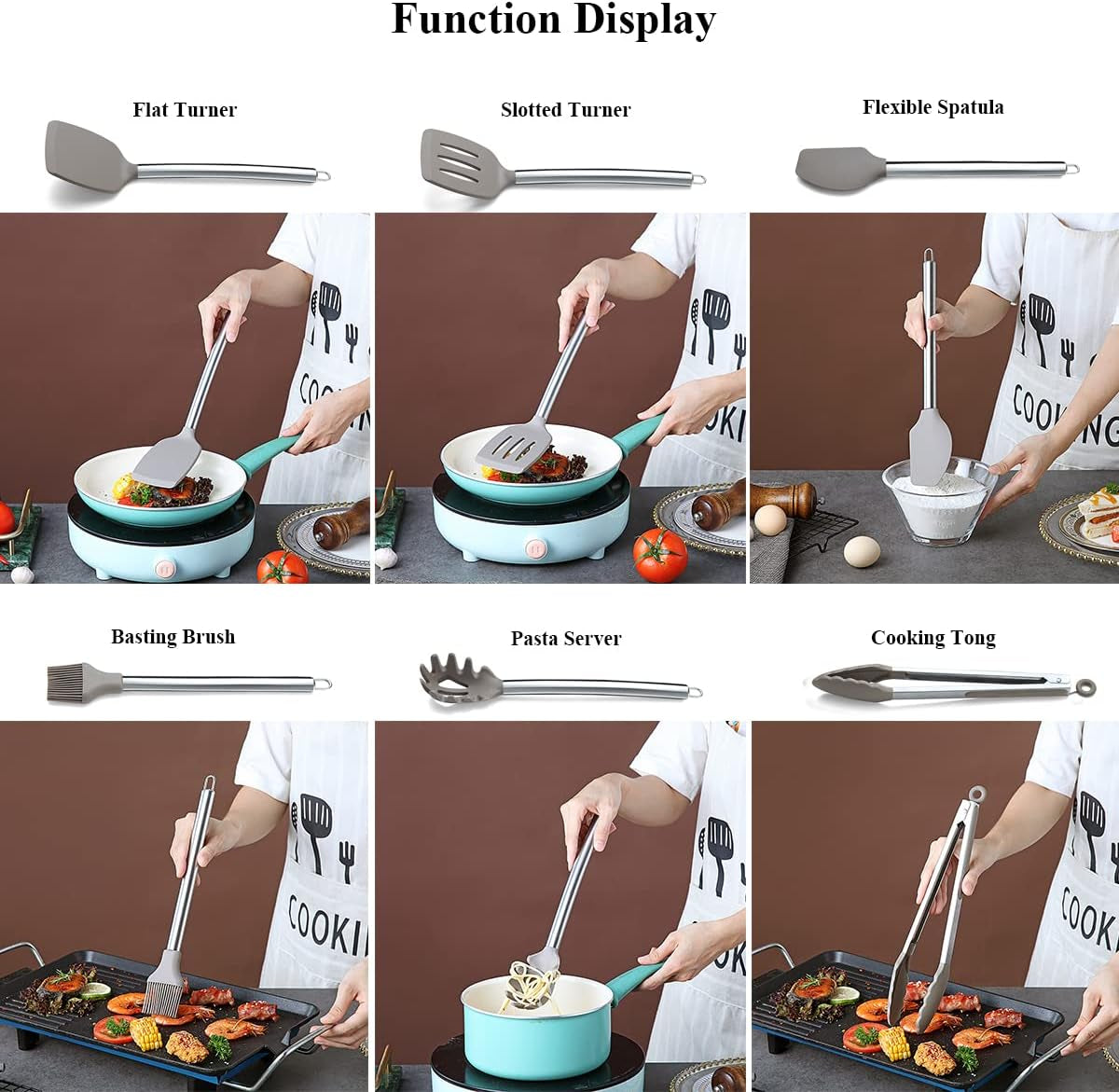 38-piece-silicone-kitchen-cooking-utensils-set-with-utensil-rack-silicone-head-and-stainless-steel-handle-cookware-kitchen-tools-for-utensil-sets-non-stick-kitchen-gadgets-dishwasher-safesilver
