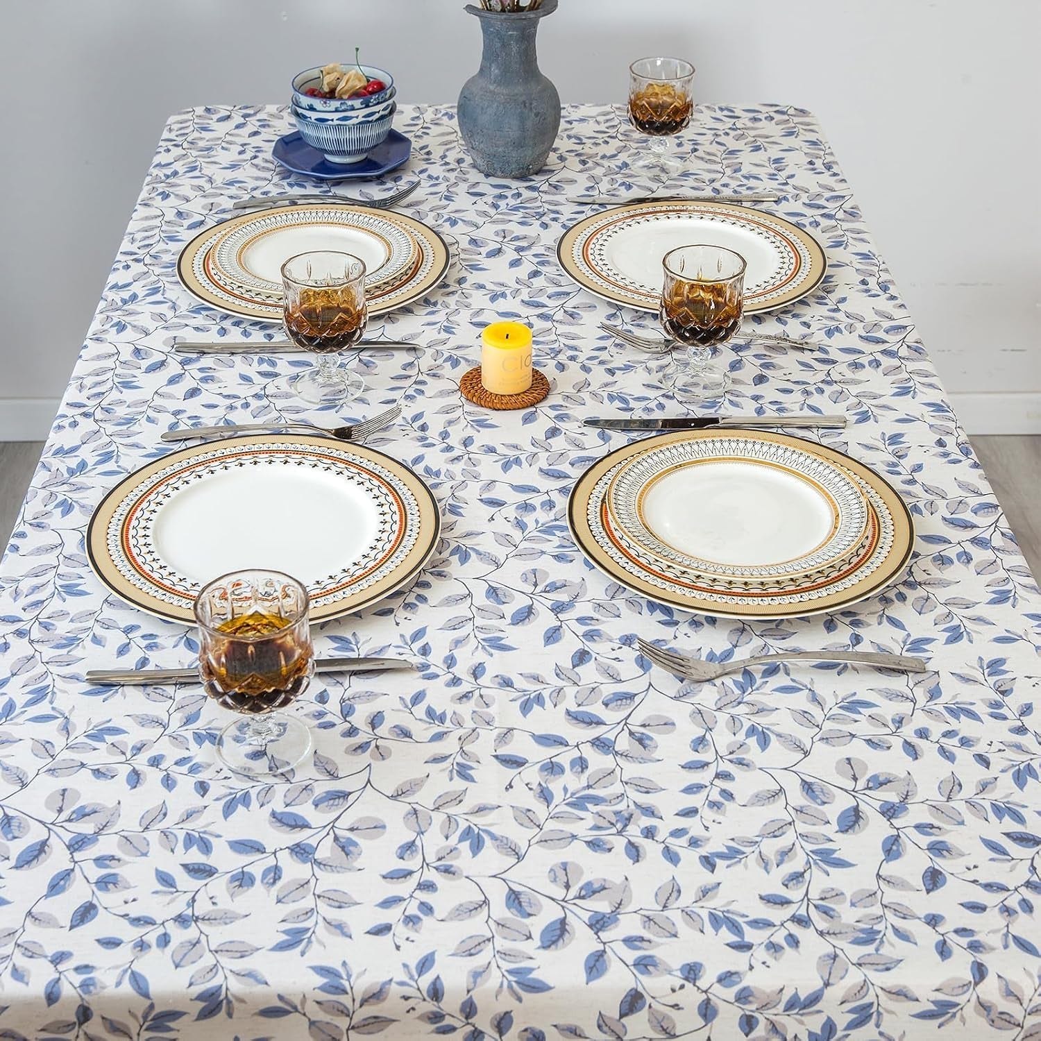 rustic-tablecloth-classic-plant-leaf-printed-linen-fabric-table-cover-farmhouse-decoration-52x70-inches-rectangle-oblong-blue-for-kitchen-dining