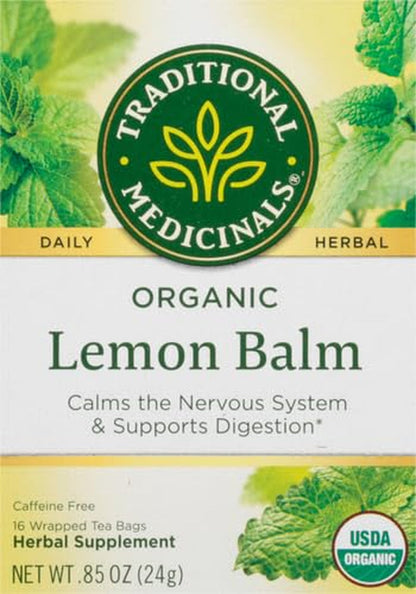 Organic, Lemon Balm - Supports Stress Relief & Digestive Health - Kosher, Non-Gmo, Caffeine-Free, Compostable - 16 Tea Bags | Soothes the Digestive Tract & Promotes Respiratory Health, Kosher, Non-Gmo, Caffeine-Free3