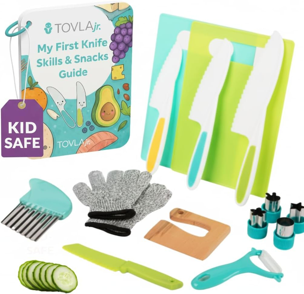 toddler-safe-knife-set-with-recipe-book-includes-peeler-cutting-board-and-chopper-real-kitchen-tools-for-kids-ages-4-12