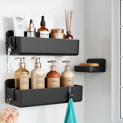 2 Pack Shower Caddy Adhesive Replacement Sticky Wall Adhesives, 9.84 X 2.75'' (25X7Cm) Pad Hook Strip Waterproof Rustproof Bathroom Organizer Shelves, Kitchen Racks Storage4