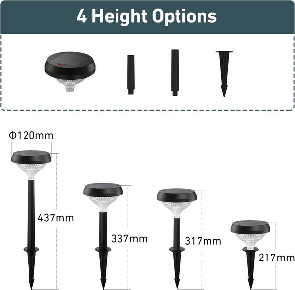 Solar Lights Outdoor 8 Pack, Solar Pathway Lights Warm White7