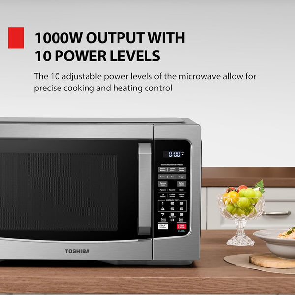 Countertop Microwave Oven, 1.2 Cu.Ft, 1000W, Stainless Steel | Smart Humidity Sensor, 12 Auto Menus, Mute Function, ECO Mode, Easy Clean Interior6