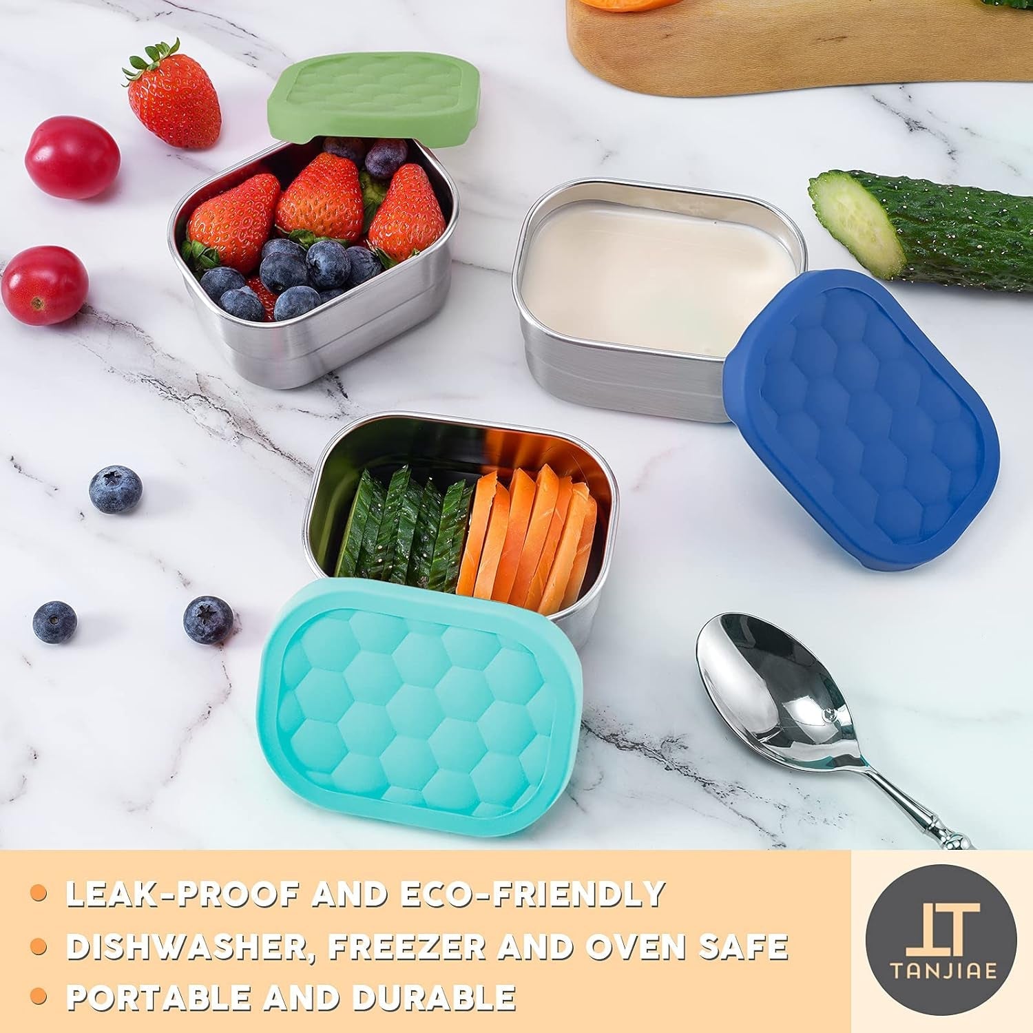 small-1-cup-stainless-steel-snack-containers-for-kids-easy-open-leak-proof-food-containers-with-silicone-lids-perfect-metal-toddler-lunch-box-for-daycare-and-school-8oz