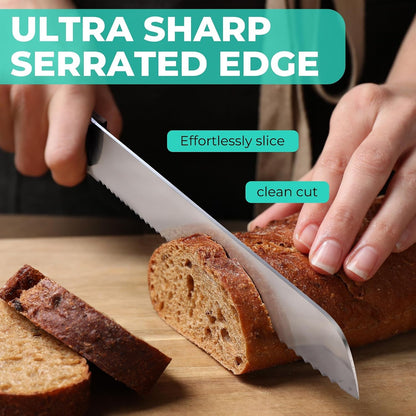 Bread Knife with Sheath, 10-Inch Bread Knife for Homemade Bread5