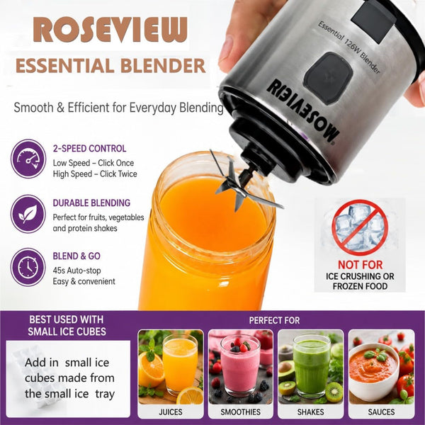 Portable Smoothie Blender  Glass Bottle USB Rechargeable Mini Handheld Ice Shakes Cup 2 Speed Blend Juicer Cordless Personal Smoothies Maker Fruit Mixer (Inoxsteel)5