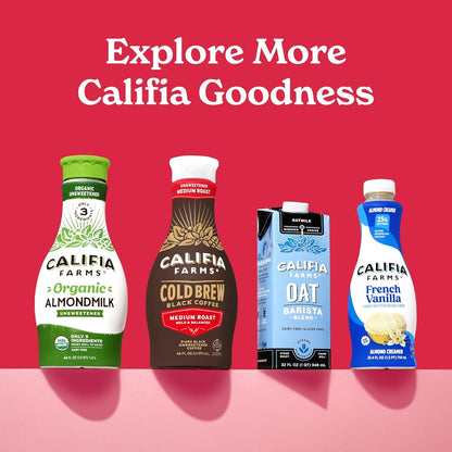 Califia Farms - Pure Black Medium Roast Cold Brew Coffee, 32 Oz (Pack of 6), 100% Arabica, Shelf Stable, Plant Based, Vegan, Gluten Free, Non GMO, Sugar Free, Iced Coffee6