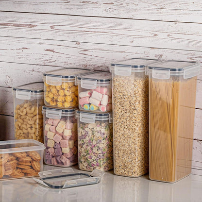 32Pcs Airtight Food Storage Containers Set, BPA Free Plastic Kitchen and Pantry Organization Canisters with Lids for Cereal, Dry Food, Flour and Sugar, Includes 32 Labels5