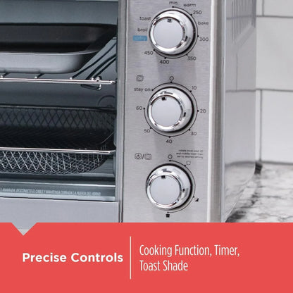 BLACK+DECKER 6-Slice Air Fry Toaster Oven, 5-In-1 Countertop Oven | Large Toaster Oven with Air Fry, Eventoast Technology and Room for Six Slices or a 12-Inch Pizza.3
