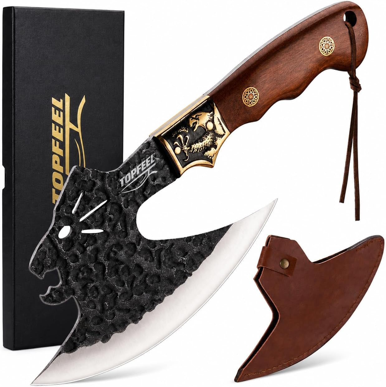 leopard-head-viking-knife-hand-forged-meat-cleaver-with-sheath