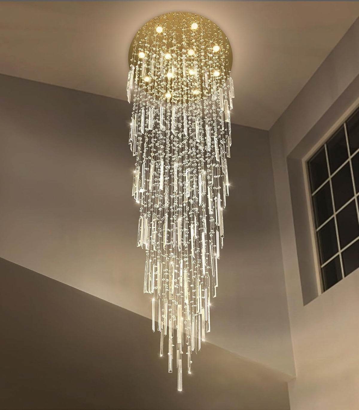 98-modern-crystal-chandelier-high-ceiling-chandeliers-for-entryway-large-raindrop-chandeliers-led-dimmable-flush-mount-light-fixtures-for-staircaes-foyer-hallway-living-room-led-bulbs-included-gold