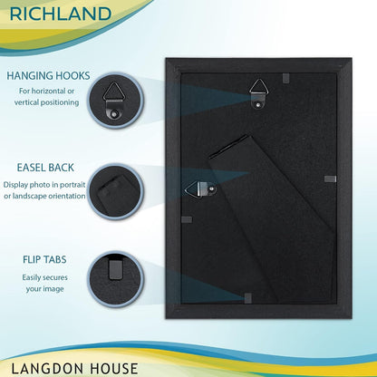 4X6 Picture Frames Set (Black, 6 Pack) Distinguished Edging for Classic Style, Richland Collection3