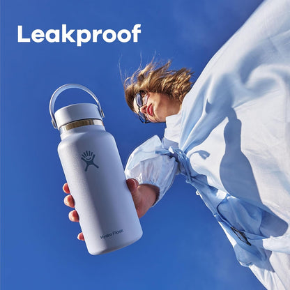Hydro Flask Water Bottle - Insulated Stainless Steel - Wide Mouth Flex Lid, Non Spill, Leakproof and Refillable in 32 Oz Surf Blue5