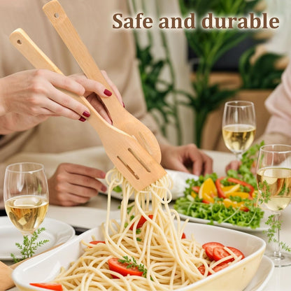 Bamboo Kitchen Utensils Set – 6-Piece Wooden Cooking Set for Nonstick Cookwares and Cast Iron Pans, Durable Wooden Spoons, Perfect Housewarming Gifts, Apartment Essentials4