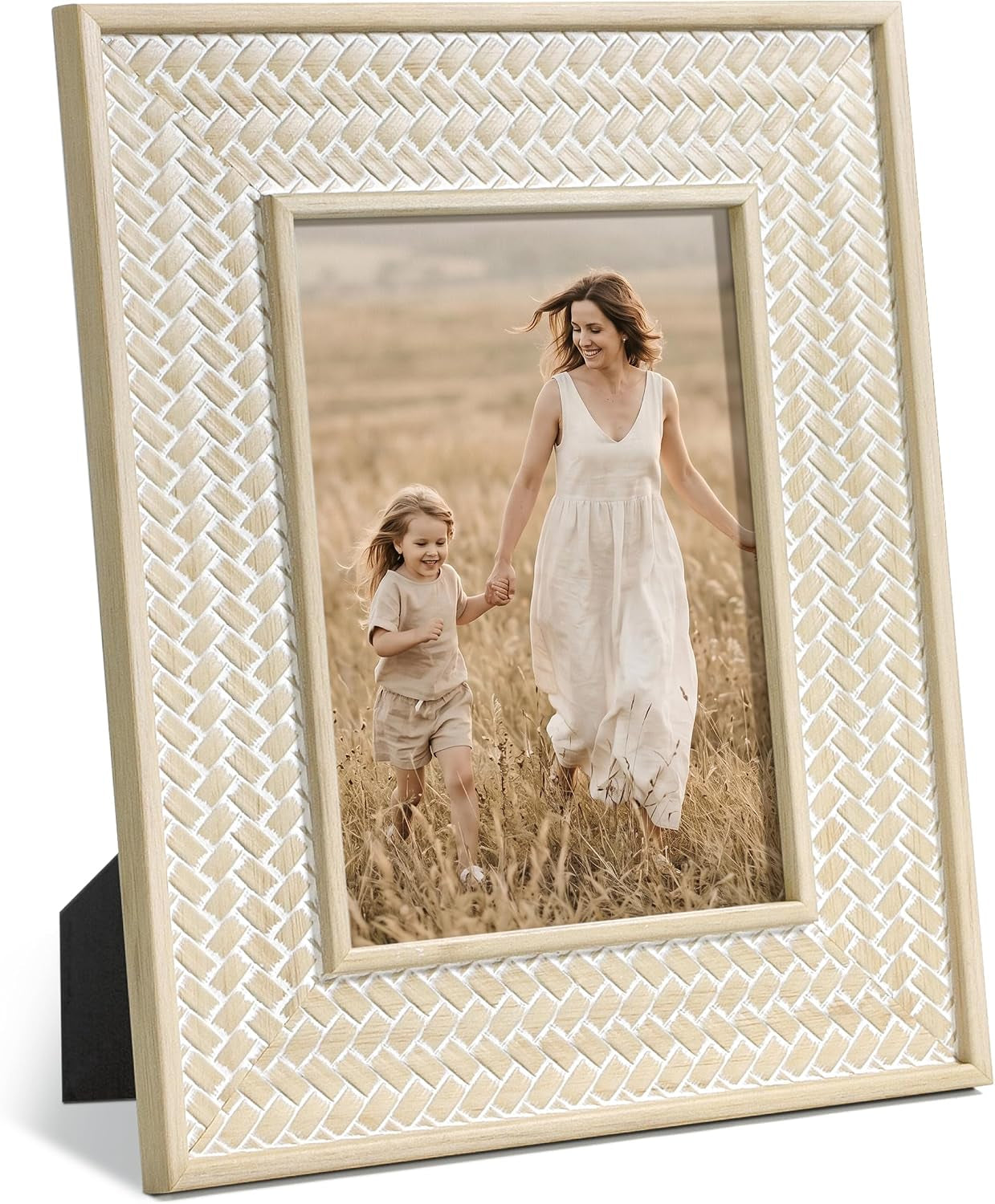 5x7-boho-picture-frame-rattan-beige-unique-coastal-photo-frame