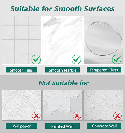 Shower Shelves, Adhesive Clear Acrylic Bathroom Caddy Organizer7