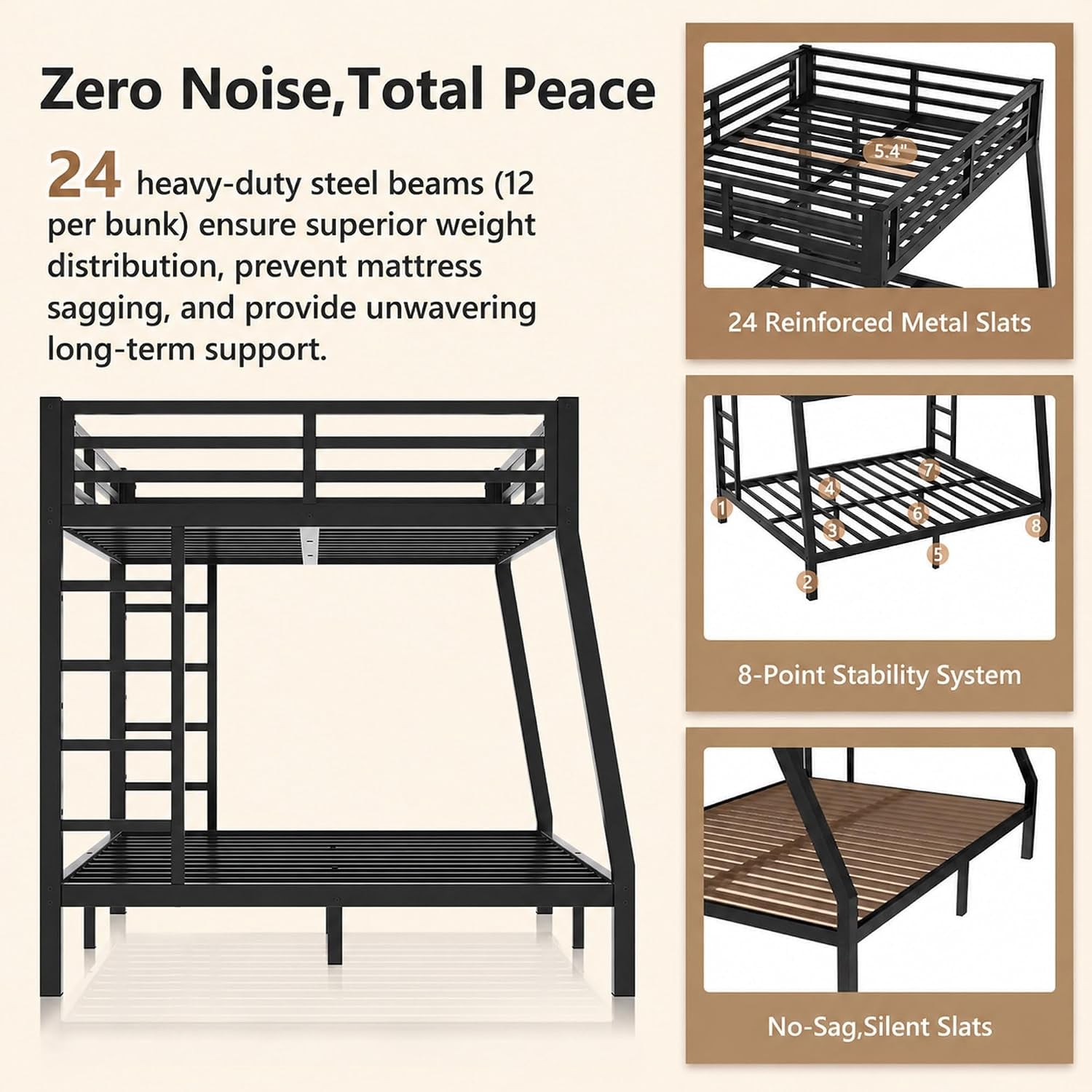 heavy-duty-metal-full-xl-over-queen-bunk-bed-with-bedside-caddy-black