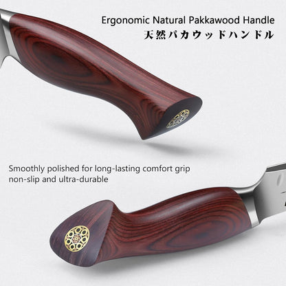 7 in Nakiri Knife, 10Cr15Mov High Carbon Stainless Steel Chef Knife5