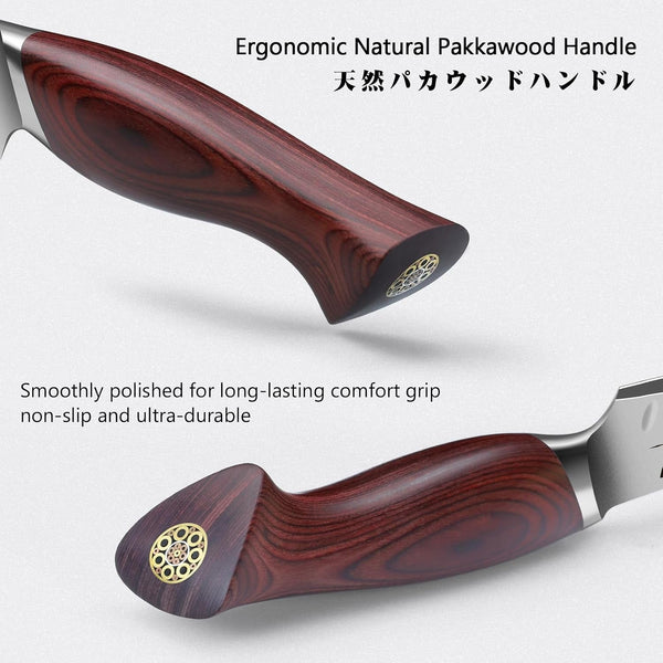 7 in Nakiri Knife, 10Cr15Mov High Carbon Stainless Steel Chef Knife5