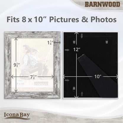 8X10 Pony Gray Picture Frame - Barnwood Collection2