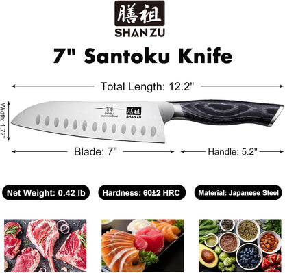 7 Inch Japanese Chef Knife, Professional Kitchen Knives5