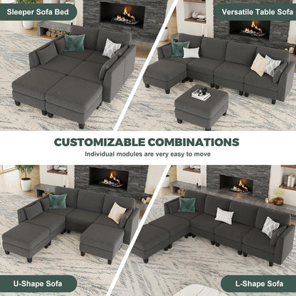 Modular Sectional Sofa 6 Seaters Modular Sleeper Sofa Couch4
