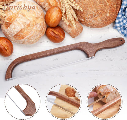 Wooden Bread Bow Knife for Sourdough, Bread Saw for Homemade Bread, Sourdough Knife Slicer for Slicing, Sourdough Bread Cutter7