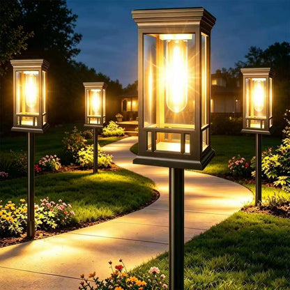 10 Pack Solar Pathway Lights Outdoor Waterproof, Garden Lights1
