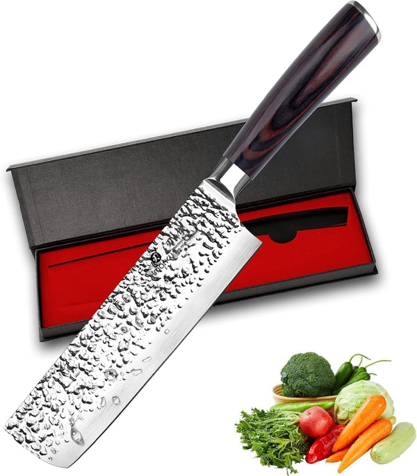 Nakiri Knife 7 Inch,Razor Sharp Japanese Kitchen Knife Chef Knife1