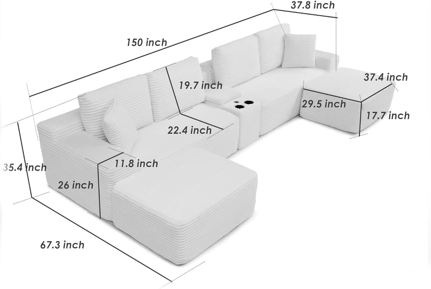 150-oversized-modular-sectional-sofa-deep-seat-cloud-l-shape-corduroy-couch-with-cup-holders-usb-ports-wireless-charging-storage-box-upholstered-modular-sleeper-sofa-for-living-room-black