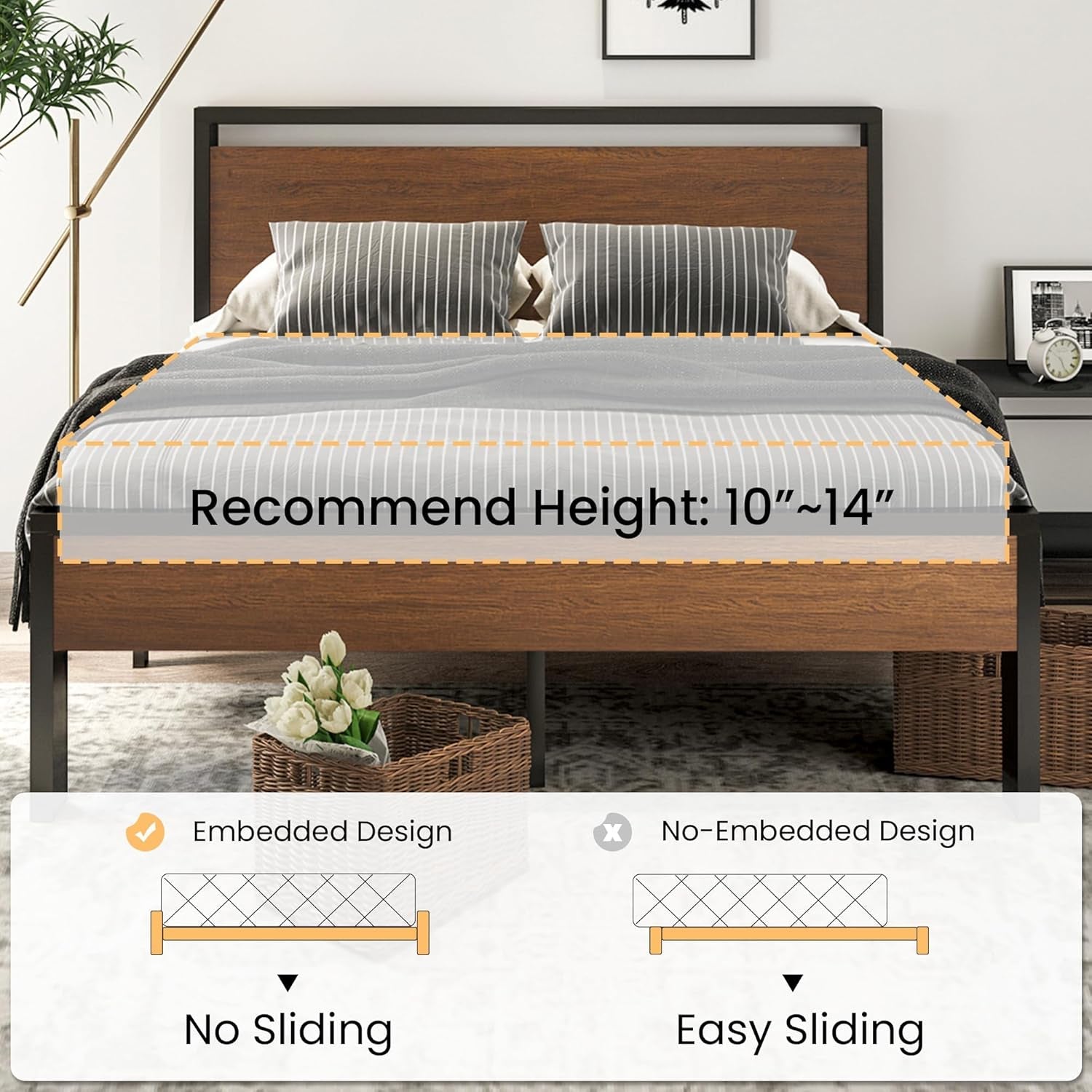 14-inch-queen-size-metal-platform-bed-frame-with-wooden-headboard-and-footboard-mattress-foundation-no-box-spring-needed-large-under-bed-storage-non-slip-without-noise-walnut
