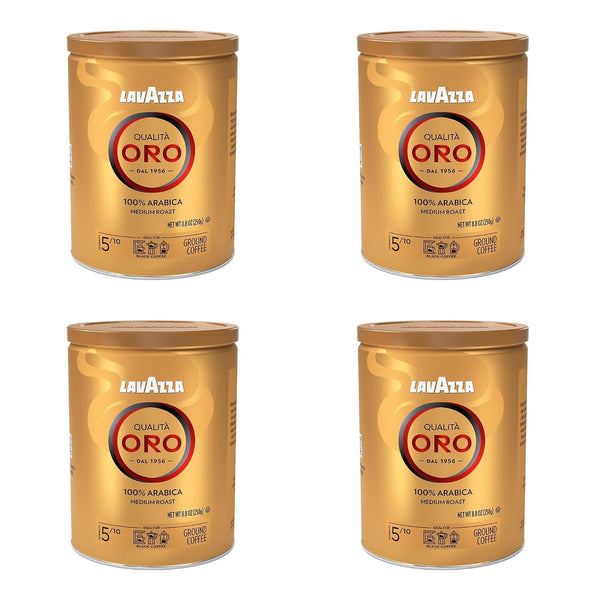 Lavazza Qualità Oro Ground Coffee, Medium Roast, 100% Arabica, 8.8 Oz Tin (Pack of 4)7