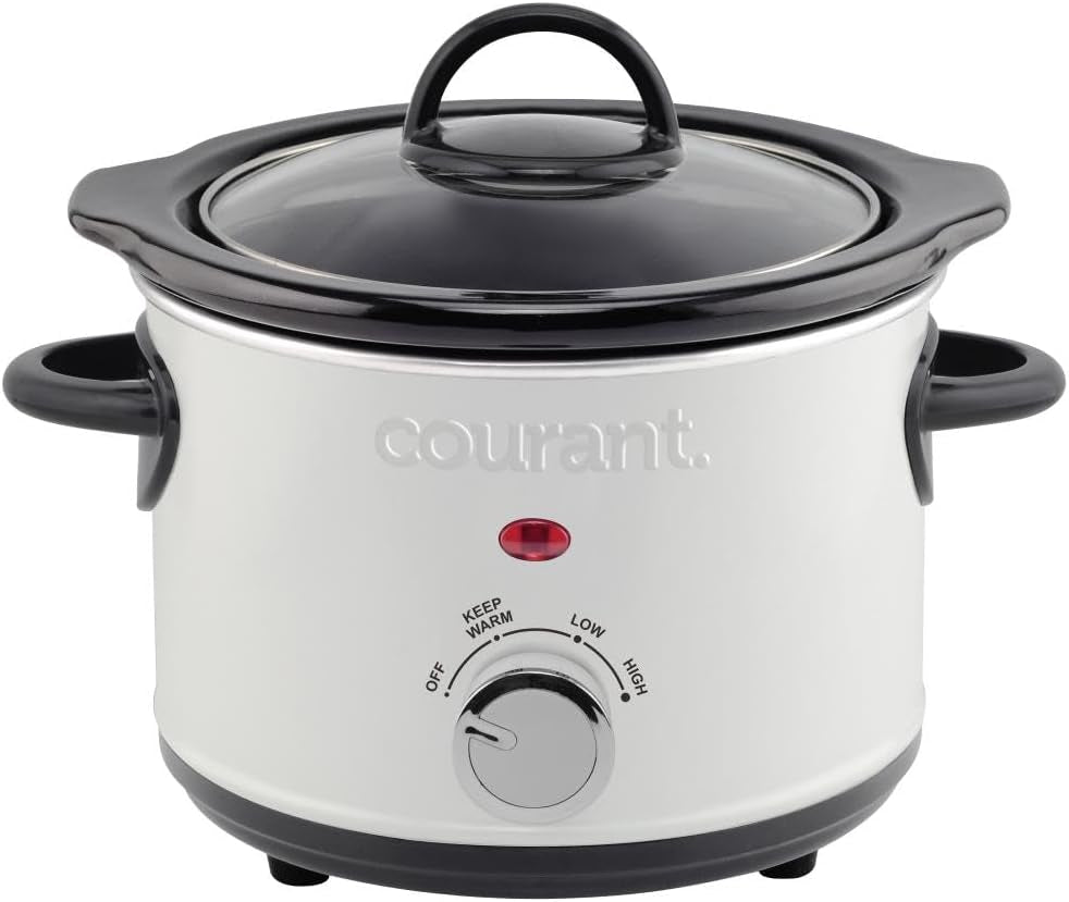slow-cooker-mini-electric-round-ceramic-pot-adjustable-temp-entrees-sauces-stews-dips-cool-touch-handles-dishwasher-safe-glass-lid-1-5-quart-white-crock