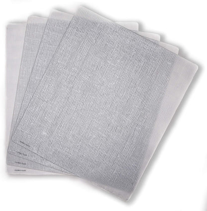 14 X 16 Rectangular Silicone Placemat, Linen Print in Silver, 1 Count5