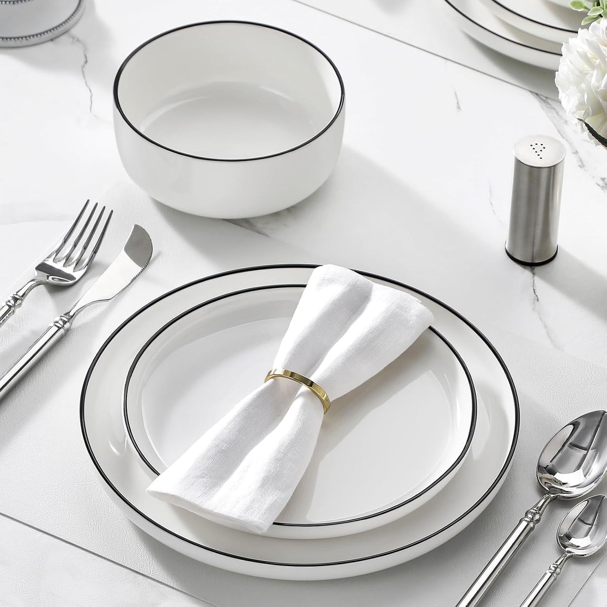 plates-and-bowls-sets-12-pieces-modern-porcelain-dinnerware-set-for-4-white-kitchen-dinner-dining-ware-set-wtih-black-rim-ceramic-dishware-dishes-microwave-and-dishwasher-safe-series-luna