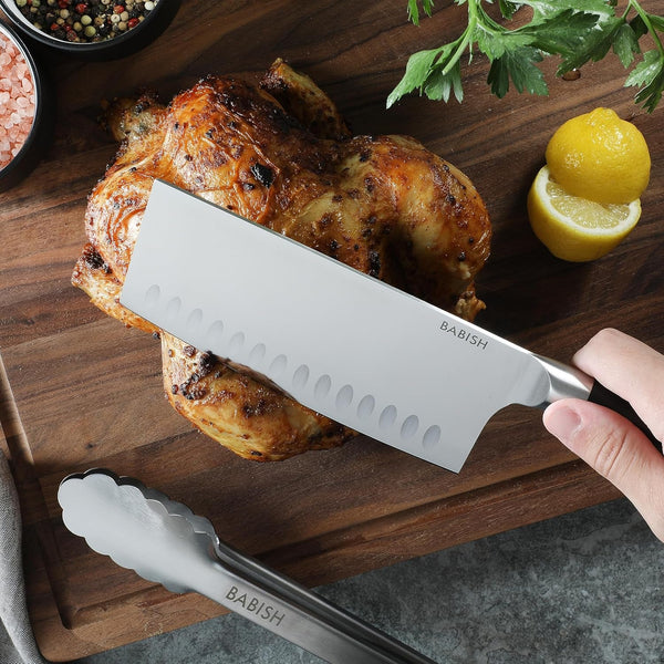 6.5-Inch Forged Cleaver Knife – High-Carbon 1.4116 German Steel Full Tang Kitchen Knife for Heavy-Duty Chopping and Slicing2