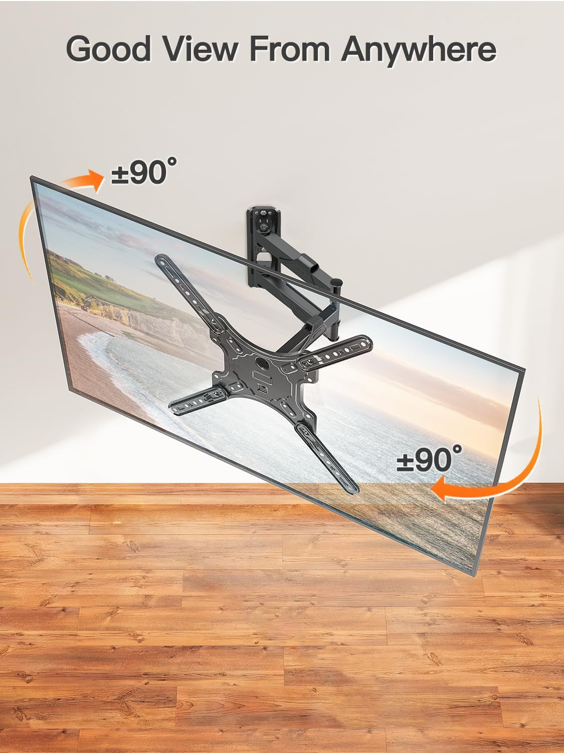 full-motion-tv-wall-mount-for-26-60-tvs-max-vesa-400x400-77-lbs-swivel-tilt-articulating-arms-single-stud-center-mount-compatible-with-corner-installation-for-home-flat-tvs